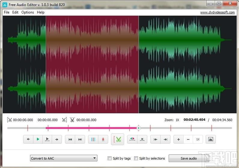 DVDVideosoft Free Audio Editor下载,音频编辑软件,音频处理,音频编辑
